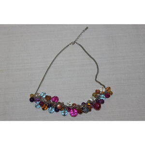 Vintage Jewel Tone Multicolor Baubles Necklace